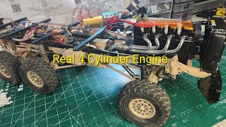 New Toyan fsl400 RC 6x6 Install Mini Inline 4 engine [upl. by Libre965]