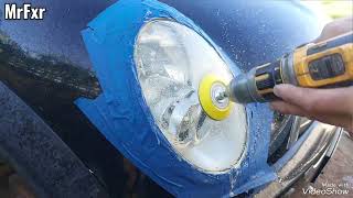 Restoring headlights sanding and polishing automobile mechanic detailing car [upl. by Acisseg137]