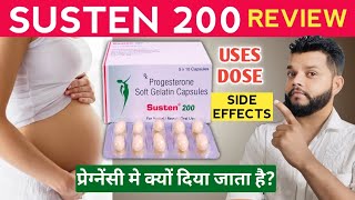 Susten 200 mg Capsule Review  Progesterone Capsule Uses Dose And Side Effects In Hindi [upl. by Droflim640]