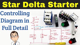 Star Delta Starter Controlling Diagram  Working of Star Delta Starter [upl. by Abigail]