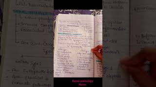 Renal Pathology Notes notesmaking notes pathology shorts [upl. by Knorring]