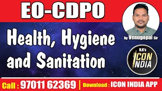 quotHealth and Hygiene for EO CDPO Exam Preparation  ICON INDIA [upl. by Sou]