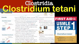 Clostridium tetani in HindiUrdu by first aid for USMLE step 1 [upl. by Netsrejk809]