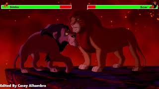 The Lion King 1994 Final Battle with healthbars 22 [upl. by Marys]