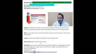 ALVESCO ciclesonide Inhalation  Asthma [upl. by Averil107]