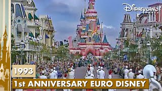 Disneyland Paris 1993 1st Anniversary of Euro Disney [upl. by Enileuqkcaj]