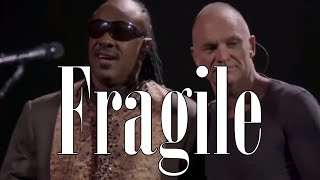 Stevie Wonder amp Sting  Fragile English amp French OnScreen Lyrics [upl. by Artina744]