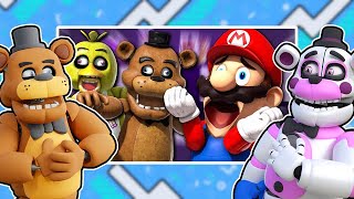 Freddy and Funtime Freddy REACT to SMG4 Mario Plays Five Nights At Freddys [upl. by Nosiaj]