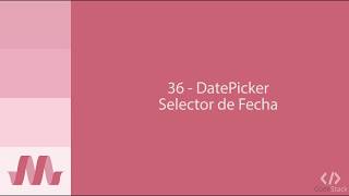 36  Date Picker Selector de Fecha Materialize CSS [upl. by Brooks]