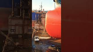 This is how you wash an anchor ship maritime shipping marine vessel chain anchor truck [upl. by Aicissej166]