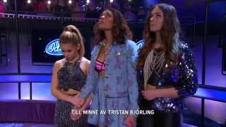 En tyst minut för Tristan Björling  Idol Sverige TV4 [upl. by Edualc520]