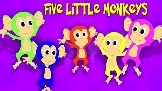 Cinque scimmiette  rime in italiano  Five Little Monkeys [upl. by Charmion]