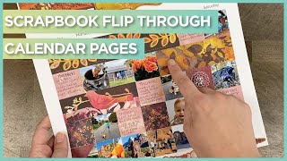 Scrapbook Flip Through  Calendar Page Ideas [upl. by Walford]