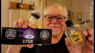 Alexs Shave 4324 Razorock Mamba 53 Razor  Shaving with 3 Shave Creams [upl. by Aleil]