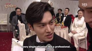 ENG sub  Lee Min Ho cut 2016 SBS Drama Awards part 2 [upl. by Adirf]