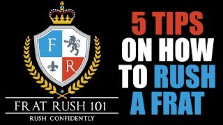 How to Rush a Fraternity  5 tips from Clark Cunningham [upl. by Aliemaj]