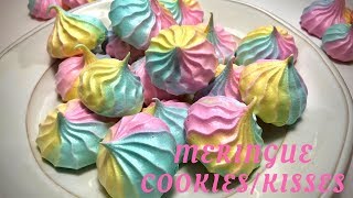 Pastel Meringue CookiesKisses recipe How to make colorful Kisses [upl. by Tremml]