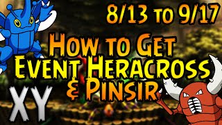 Pokémon X and Y  How to Get Event Heracross and Pinsir [upl. by Corrinne444]