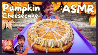 ASMR  MUKBANG PUMPKIN SPICE CHEESECAKE [upl. by Okubo]