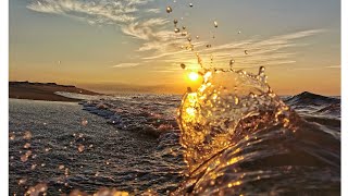 Mare al tramonto RELAX RILASSARSI il suono della risacca [upl. by Ayotyal]