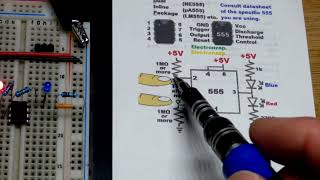 Touch Based LED Flip Flop 555 Bistable Mode [upl. by Yasu]