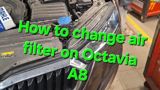 Octavia A8 air filter change [upl. by Won]