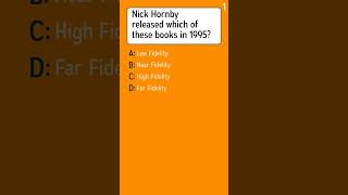 Which book did Nick Hornby release in 1995 [upl. by Oppen]