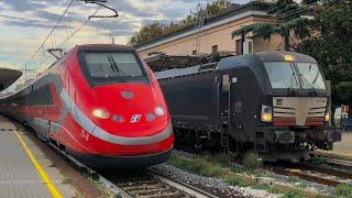 I TRENI INVERNALI DI FINE ANNO 2023 IN TRANSITO TRA RIMINI E CATTOLICA [upl. by Yelnahs]