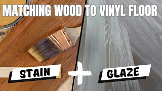 STAINING WOOD TO LOOK LIKE VINYL FLOORING  HOW TO GLAZE  STAINING TIPS AND TRICKS DIY GLAZING [upl. by Bannerman]