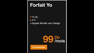 forfait Yo 99 dh أداء فاتورة اشتراك اورنج المغرب [upl. by Yecram]