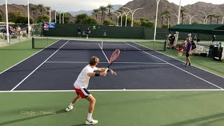 Andrey Rublev  Hitting the Living BWEEH Out of Balls  IW Court Level Practice w Aslan Karatsev [upl. by Charles]