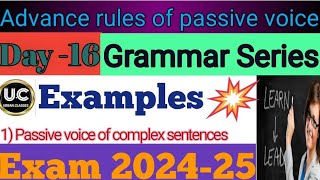 Advance Rules Of Passive Voice Examples ACTIVE PASSIVE  URBAN CLASSES [upl. by Sunda]