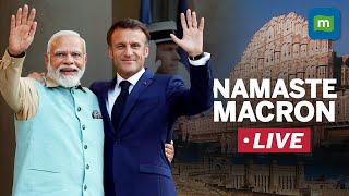 Live  PM Modi  French President Emmanuel Macron Roadshow In Jaipur India  Republic Day 2024 [upl. by Humphrey]