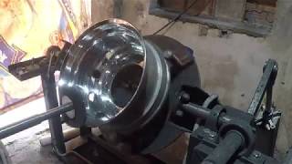 Nickeltech wheel polishing doing a European Alcoa on a wheel polishing machine timelapse [upl. by Beutner]