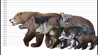 PREHISTORIC HUNTERS  ANIMATED SIZE COMPARISON enable subtitles [upl. by Ayoral25]