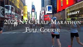 2022 NYC Half Marathon 「Full Course」｜ Virtual Run NYC Half Marathon [upl. by Blockus]