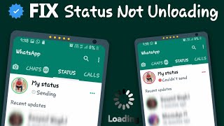 How to Fix WhatsApp status not uploading Sending amp Couldnt Send Problem Hindi 2024 [upl. by Itsyrc]