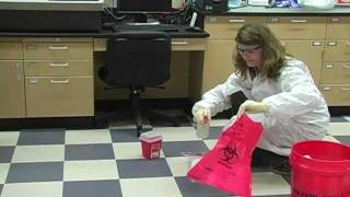 Cleaning Up a Spill Bloodborne Pathogens [upl. by Alley]