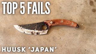 TOP 5 HUUSK Knife FAILS [upl. by Iclek]