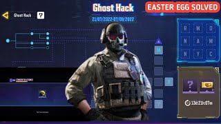 NEW GHOST HACK EASTER EGG  HOW TO SOLVE GHOST HACK EASTER EGG CODM 2022 [upl. by Eimerej]