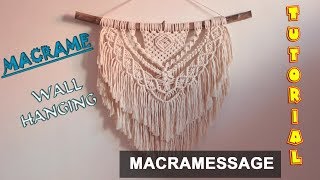 Macrame wall hanging Tutorial  Easy DIY for Macrame Beginners [upl. by Arianna]