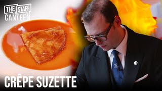 Michelin Star Crepe Suzette dish at the 5Star Ritz London by Luigi Cagnin tableside service [upl. by Zendah853]