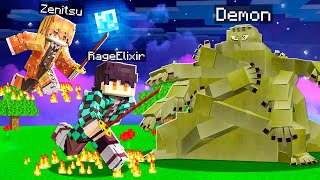 I Turned into a DEMON SLAYER in Minecraft [upl. by Walliw255]