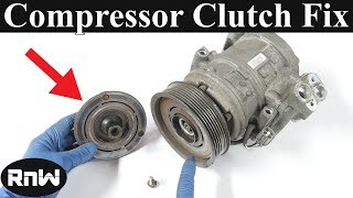 How to Remove and Replace an AC Compressor Clutch and Bearing  Quick Version [upl. by Runkel838]