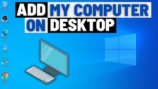 How to Add My Computer icon on Desktop in Windows 10 [upl. by Esilrac908]