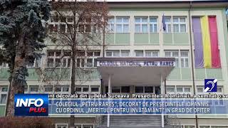 COLEGIUL PETRU RARES DECORAT DE PRESEDINTELE IOHANNIS CU ORDINUL MERITUL PENTRU INVAŢAMANT IN GRAD [upl. by Aihtyc]