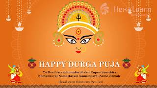 Durga Puja Wishes  HexaLearn [upl. by Mail]