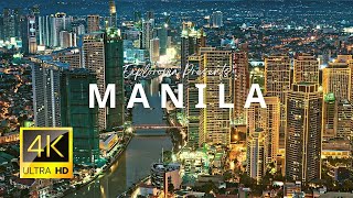 Manila Philippines 🇵🇭 in 4K ULTRA HD 60FPS by Drone [upl. by Bunns]