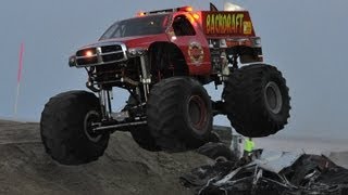 Backdraft Monster Truck Crashes New Paint Job [upl. by Ohs988]