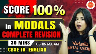 Full Revision of Modals in 30 Minutes  Class 10 English Grammar  CBSE Board Exam 2024 [upl. by Roselane890]